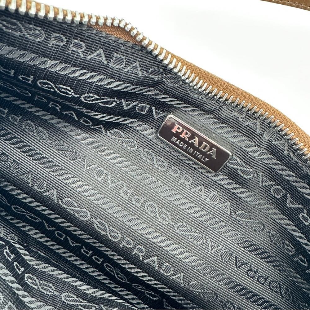 SALE!!!!!!Prada Vintage Mini Nylon Brown Logo Shoulder Bag - Picture 12 of 13
